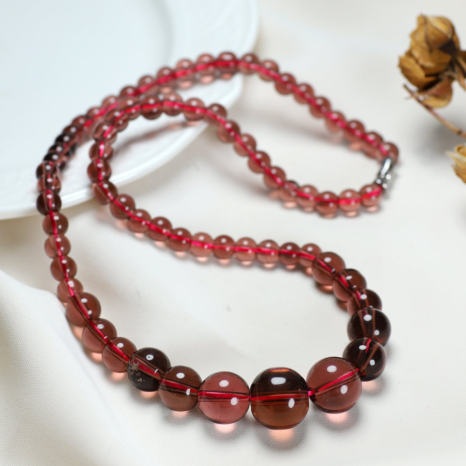 Bohemian Red Garnet Necklace - Bold Statement for Harmony & Protection