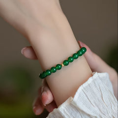 Elegant Green Crystal Bead Bracelet - Perfect Gift for Mother’s Day & Energy Balance