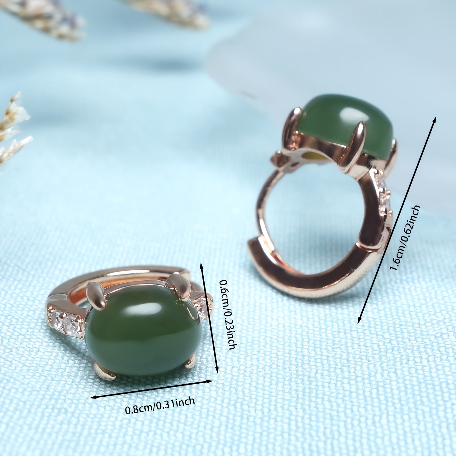 Natural Stone Earrings with Rose Gold Accents - Best Gifts for Parents & Friends with Spiritual Harmony