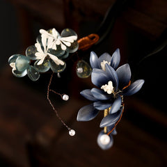 Chinese Traditional Hanfu Hairpin - Antique Wooden Hair Accessory with Large Tassels - Authentic Cheongsam Dress Pin for Cultural Costumes, Weddings & Chinese New Year Outfits - Harmony Energy Talisman