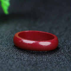 Cinnabar Stone Single Ring - Feng Shui Wealth Attraction for Couples