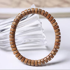 1pc Australian Sandalwood Bracelet - Natural Wood Beads with Minimalist Elegance for Everyday Wear