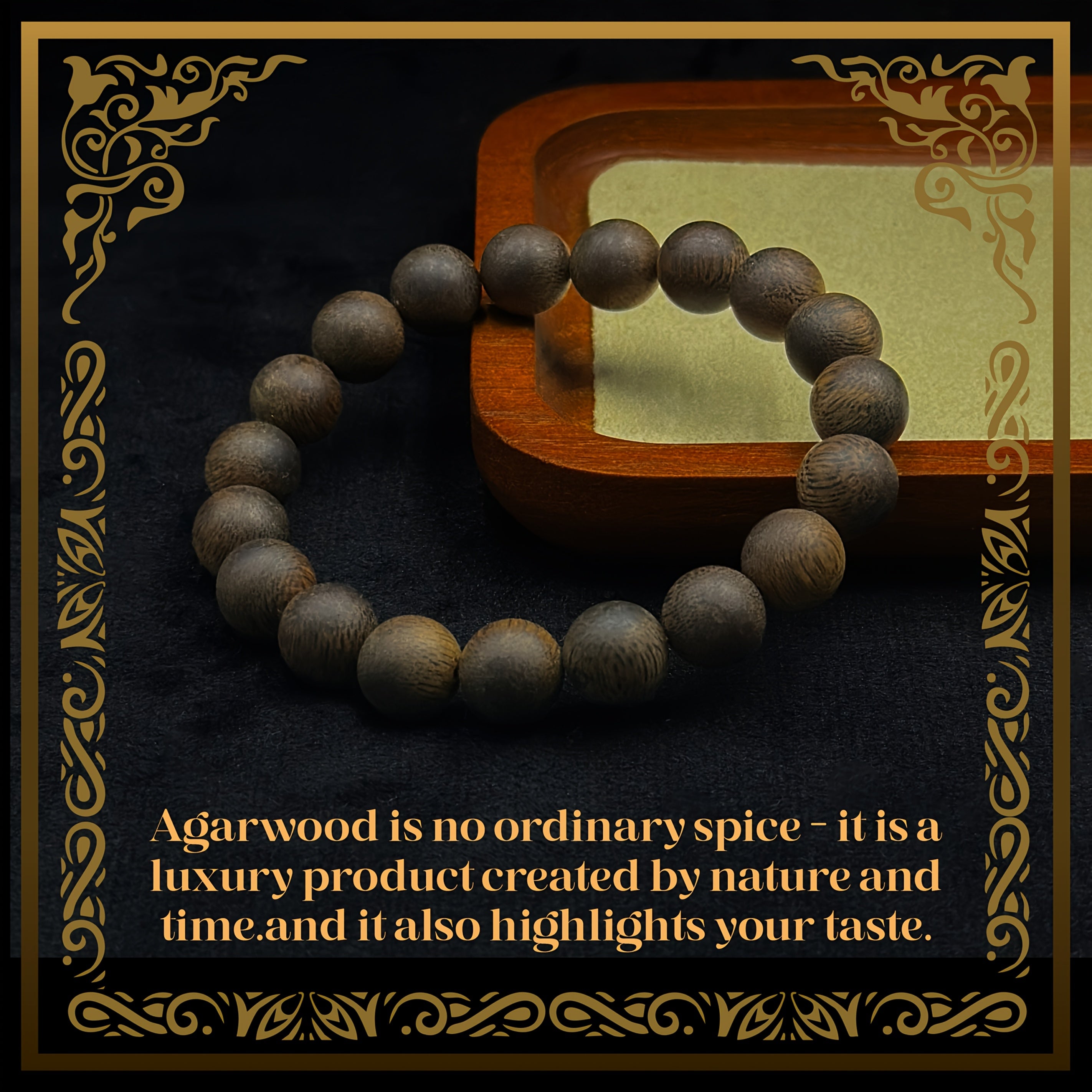 Agarwood Kyara Bracelet - Natural Aromatherapy & Spiritual Harmony
