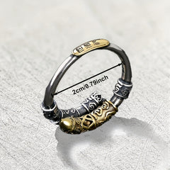 Men's Adjustable Golden Cudgel Ring – Mythology-Inspired Spiritual Energy Jewelry for Protection & Harmony