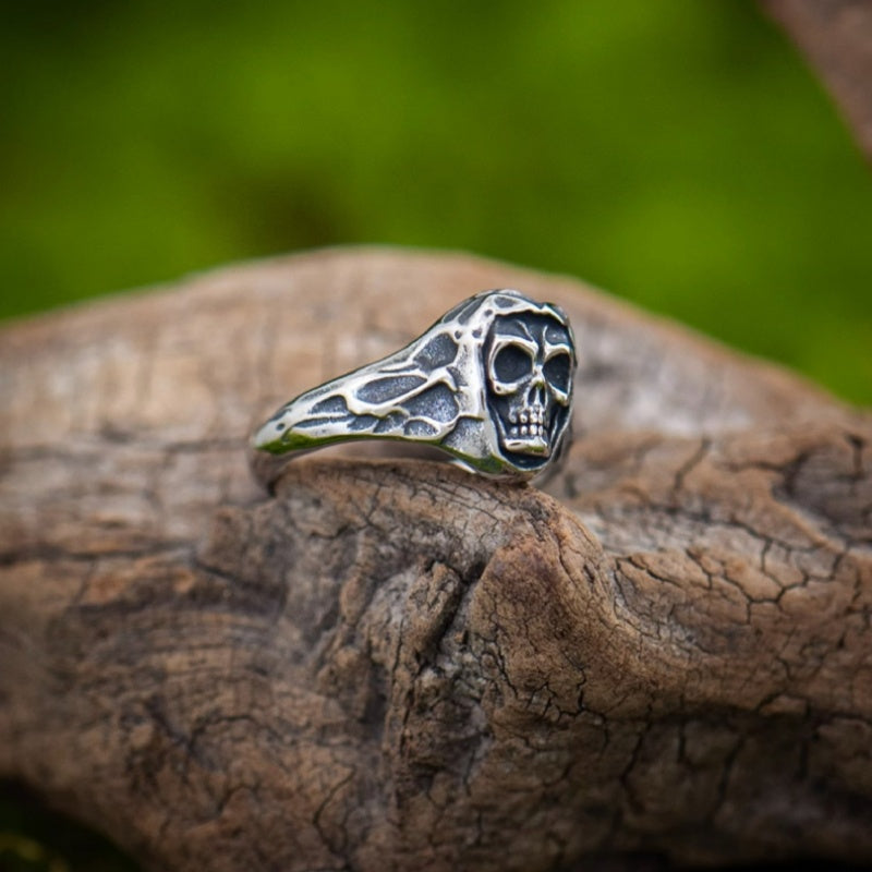 Adjustable Skull Ring – Vintage Gothic Jewelry for Protection, Style & Energy, Hypoallergenic Couple Rings Gift