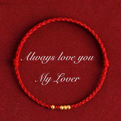 Bohemian Red Cord Bracelet - Lifetime Luck & Energy Harmony