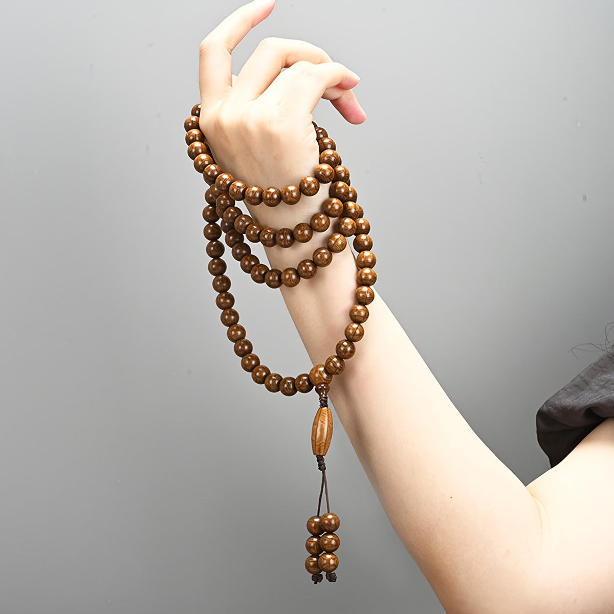 Avant Garde Six-Way Mulberry Wood Rosary - Natural Aromatic Prayer Beads for Daily Wear