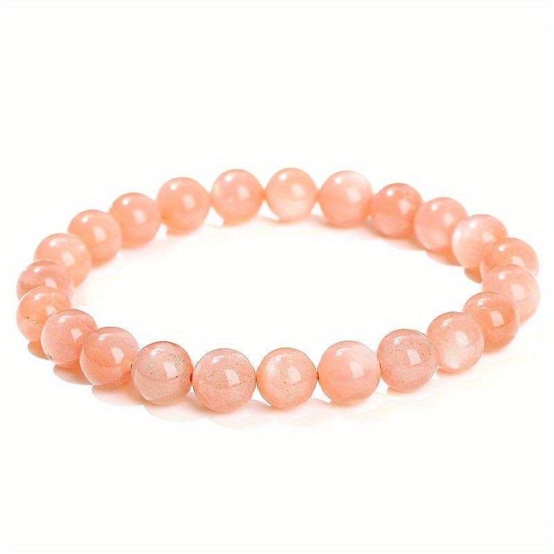 Orange Moonstone Crystal Bracelet - Elegant Minimalist Energy for Men Women