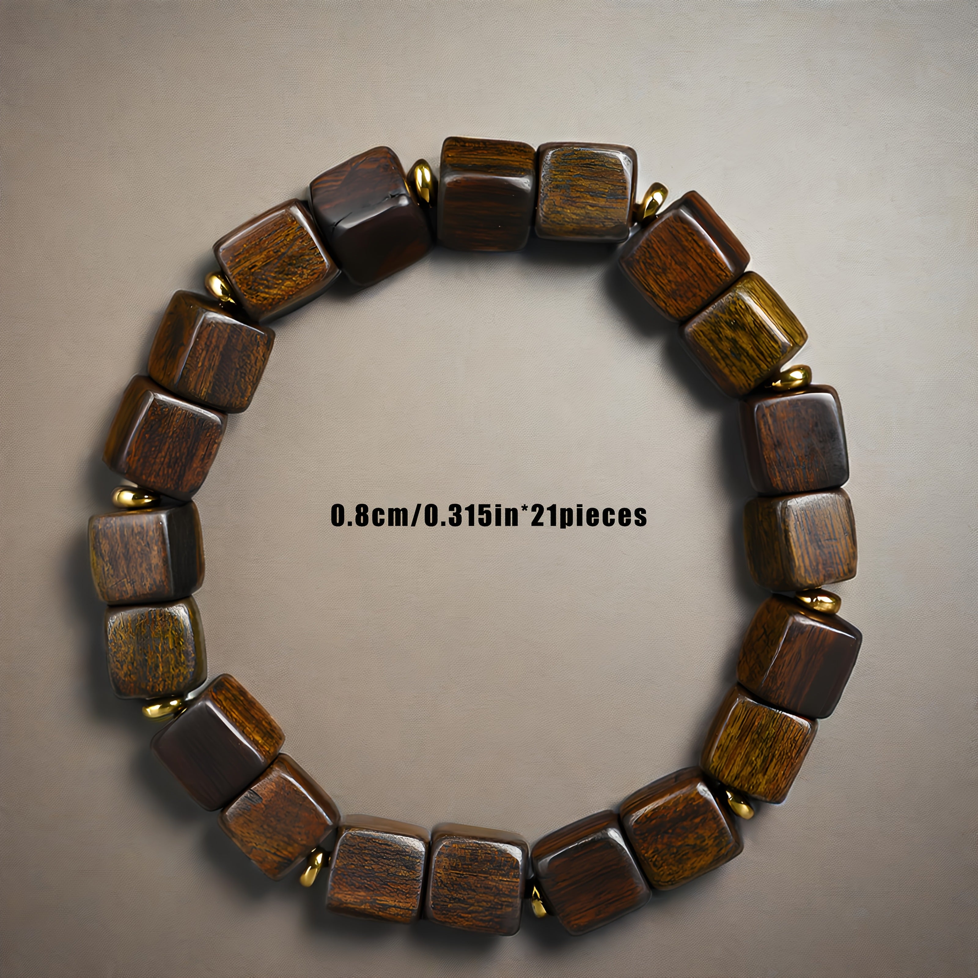 Unisex Vietnamese Agarwood Beaded Bracelet - Natural Energy & Bohemian Sophistication