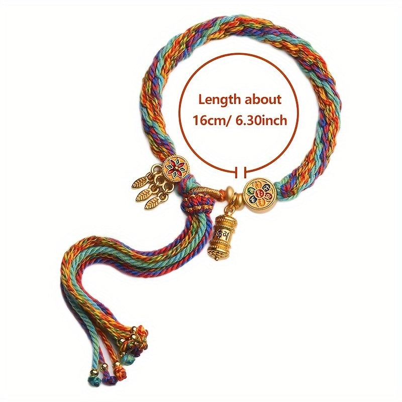 Tibetan Colorful Beaded Bracelet — Energy Harmonizing & Lucky Charm Jewelry