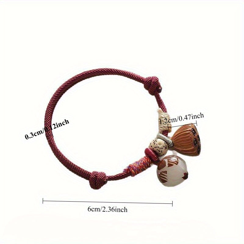 Tibetan Lucky Bracelet Necklace - Red Bead Protective Charm & Buddhist Blessing Energy