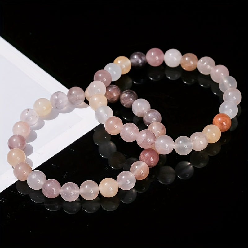 Handmade Natural Stone Beaded Bracelet - Elegant Sporty Jewelry for All Seasons