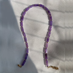 Elegant Natural Amethyst Bead Necklace - Spiritual Energy & Mindful Living Gift