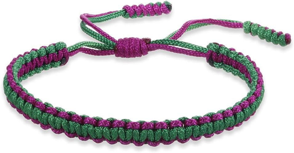 Colorful Tibetan Buddhist Bracelets - Handmade Braided Rope for Protection & Family Harmony