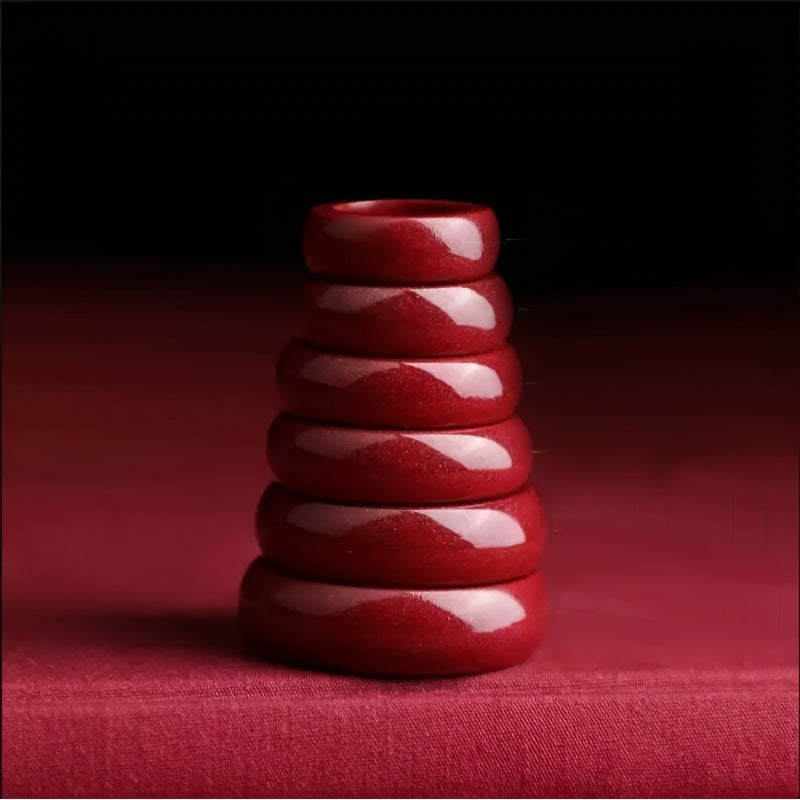 Red Cinnabar Ring - Harmonious Energy for Couples & Daily Protection