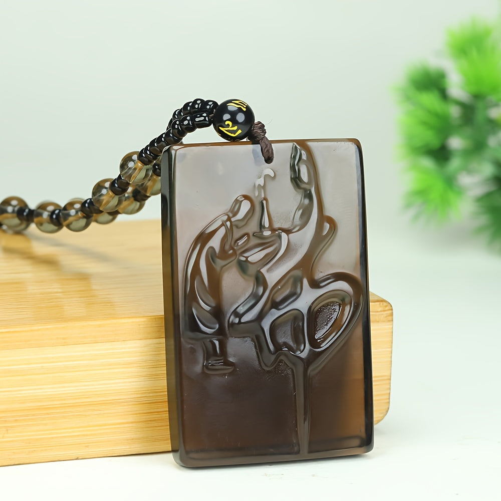 Men's Natural Stone Pendant Necklace - Grounding Energy, Raw Earth Connection
