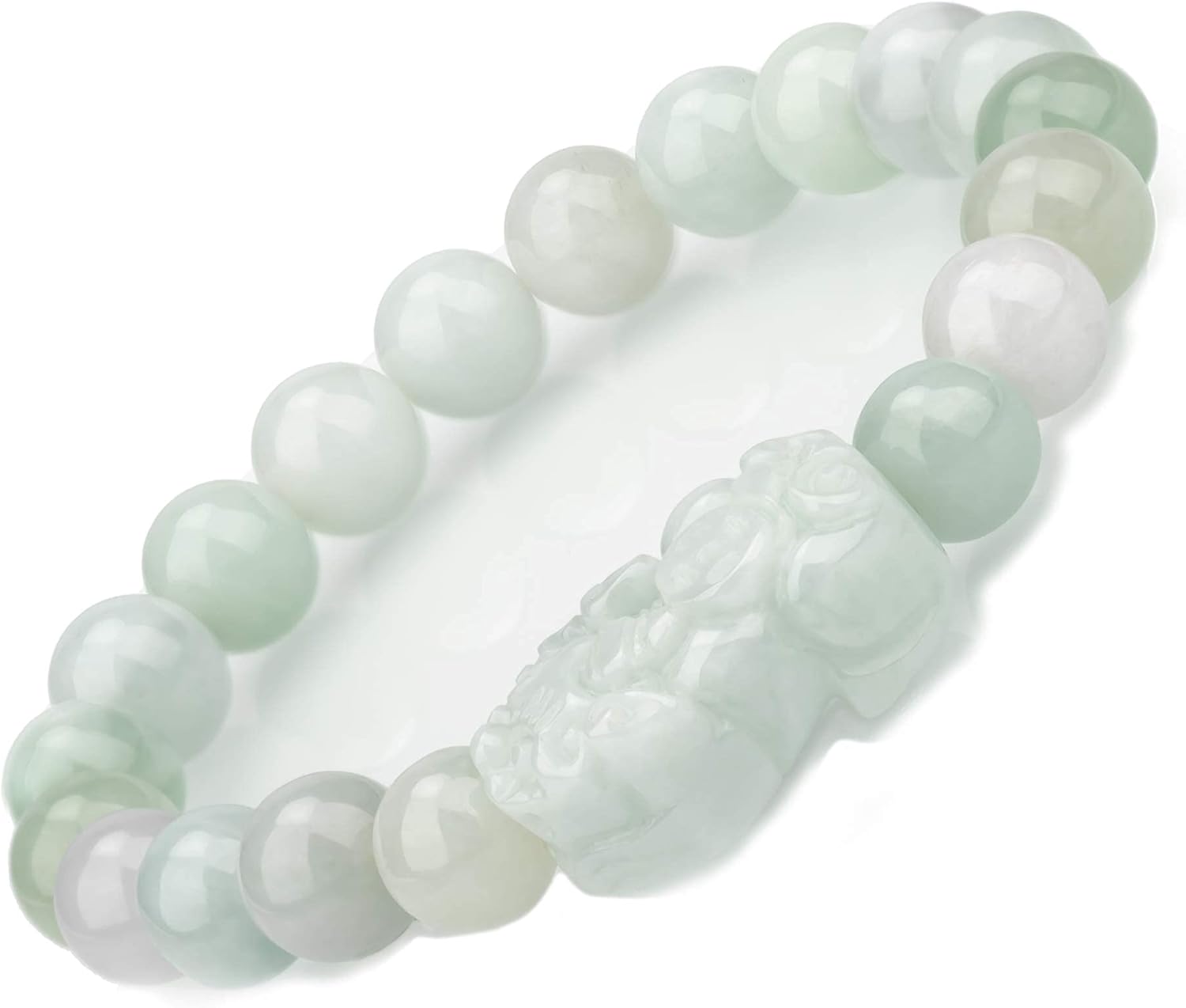 Fengshui Wealth Prosperity White Real Jade Set - Attract Wealth & Good Luck with Pi Xiu Pi Yao