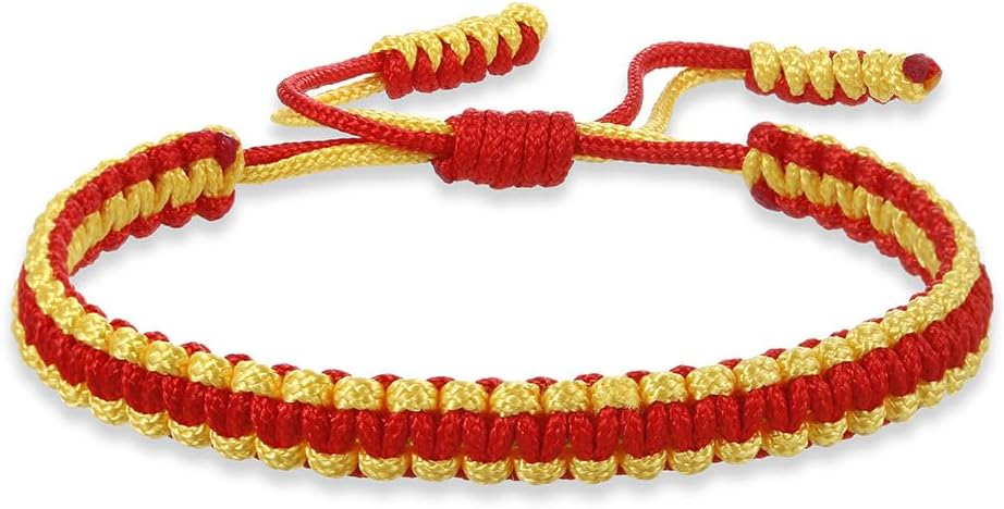 Colorful Tibetan Buddhist Bracelets - Handmade Braided Rope for Protection & Family Harmony