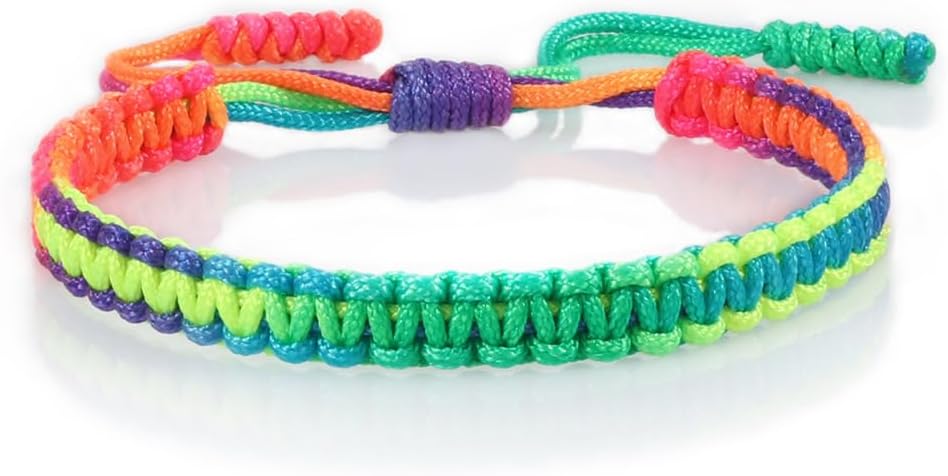 Colorful Tibetan Buddhist Bracelets - Handmade Braided Rope for Protection & Family Harmony
