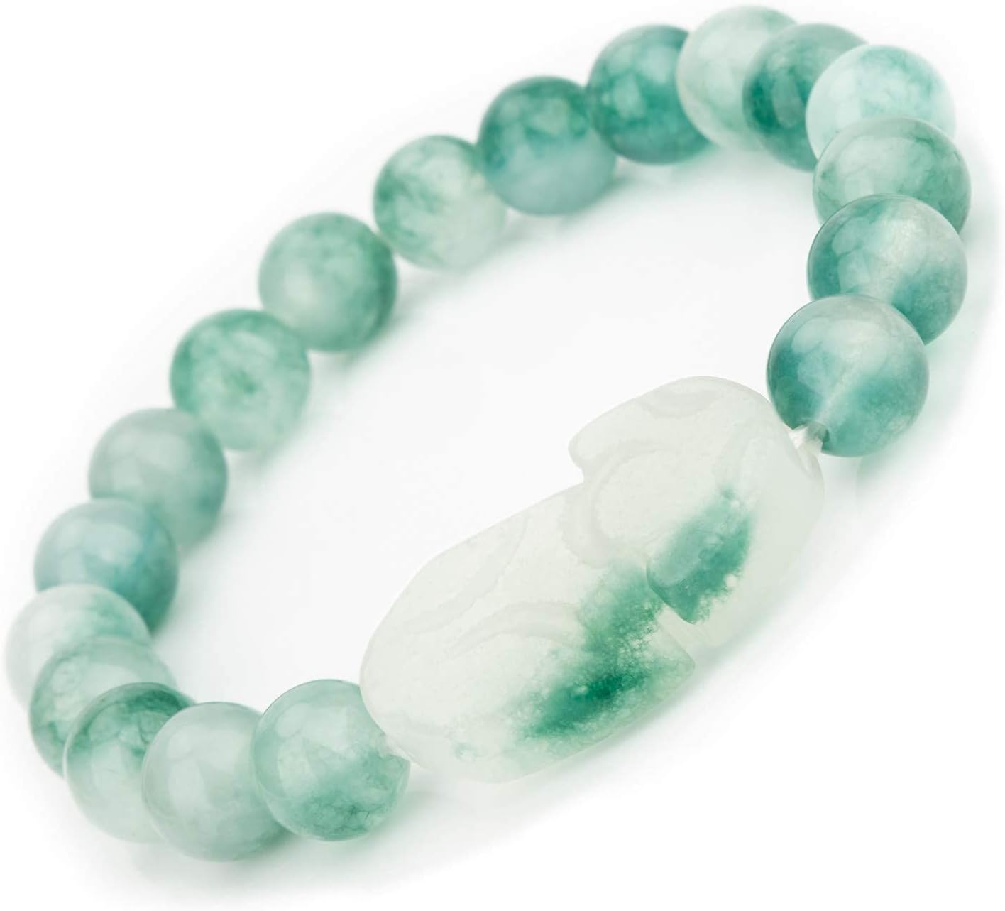 Fengshui Wealth Prosperity White Real Jade Set - Attract Wealth & Good Luck with Pi Xiu Pi Yao