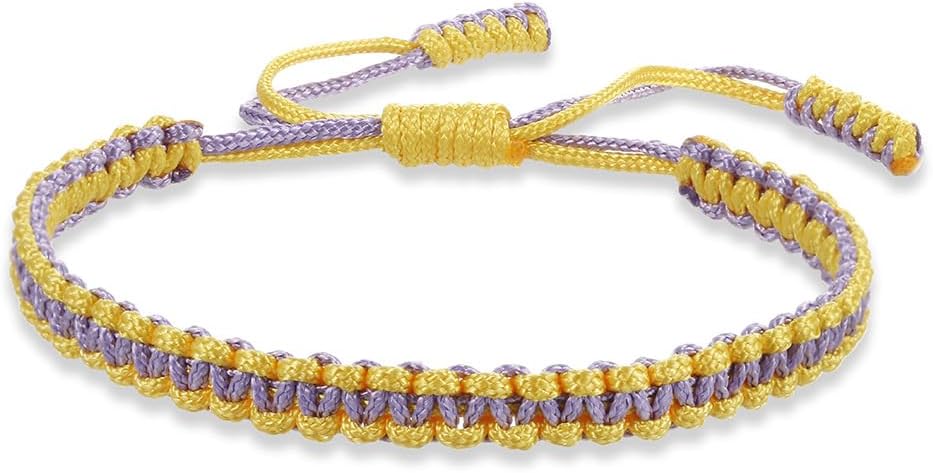 Colorful Tibetan Buddhist Bracelets - Handmade Braided Rope for Protection & Family Harmony