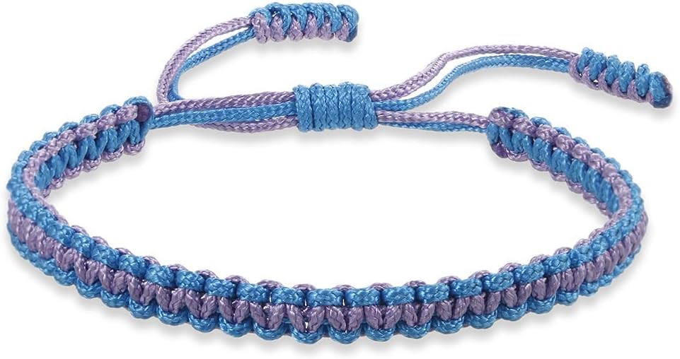 Colorful Tibetan Buddhist Bracelets - Handmade Braided Rope for Protection & Family Harmony