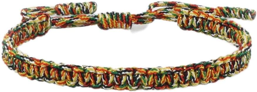 Colorful Tibetan Buddhist Bracelets - Handmade Braided Rope for Protection & Family Harmony