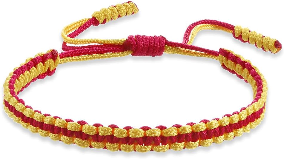 Colorful Tibetan Buddhist Bracelets - Handmade Braided Rope for Protection & Family Harmony