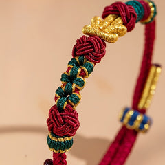 Hand-Woven Multicolor Blessing Bracelet — Energy Harmony, Protection & Prosperity Talisman, Adjustable Cotton Rope for Daily Spiritual Balance