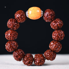 Natural Beeswax & Sacred Seed Bracelet — Grounding, Protection & Vitality Energy Bead Mala