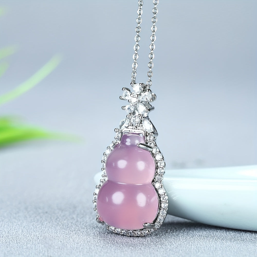 Elegant Purple Gourd Pendant for Luck & Spiritual Wisdom