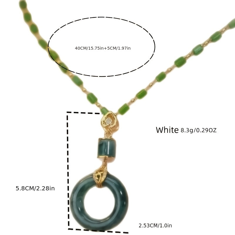 Light Luxury Retro Necklace - Versatile Collarbone Chain with Safety Buckle Pendant for Harmony & Style