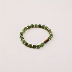 Green Bead Bracelet - Minimalist Energy for Everyday Harmony & Bohemian Style