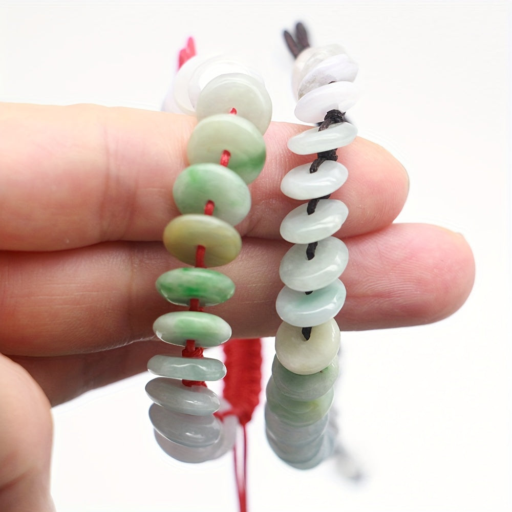 Handwoven Natural Stone Bead Bracelet - Boho Style for Harmony & Balance
