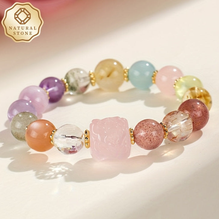 Multicolor Natural Stone Bracelet - Harmony & Balance Energy for Daily Wear