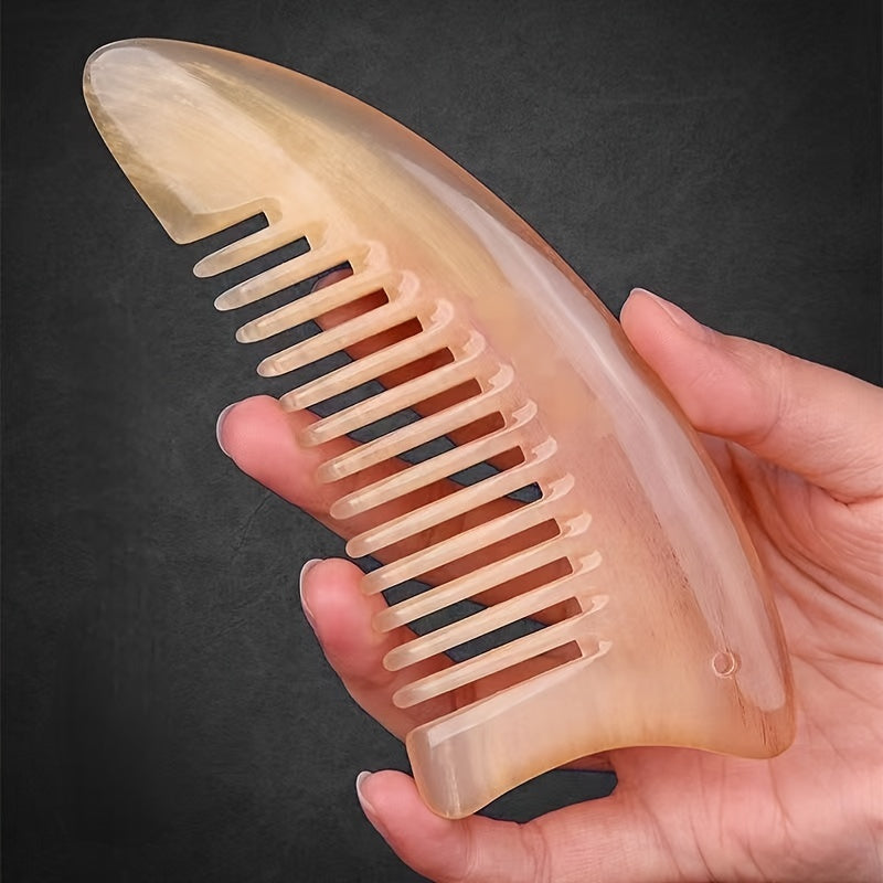 Natural Sheep Horn  Comb - Energy Harmony & Wellness Enhancement