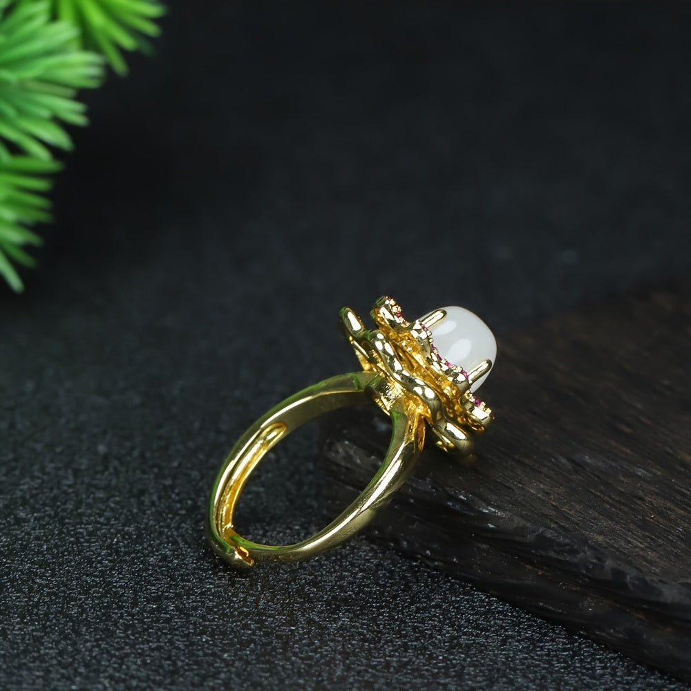 Light Luxury Mint Ring for Emotional Balance, Stylish Commuter Jewelry, and Spiritual Calm