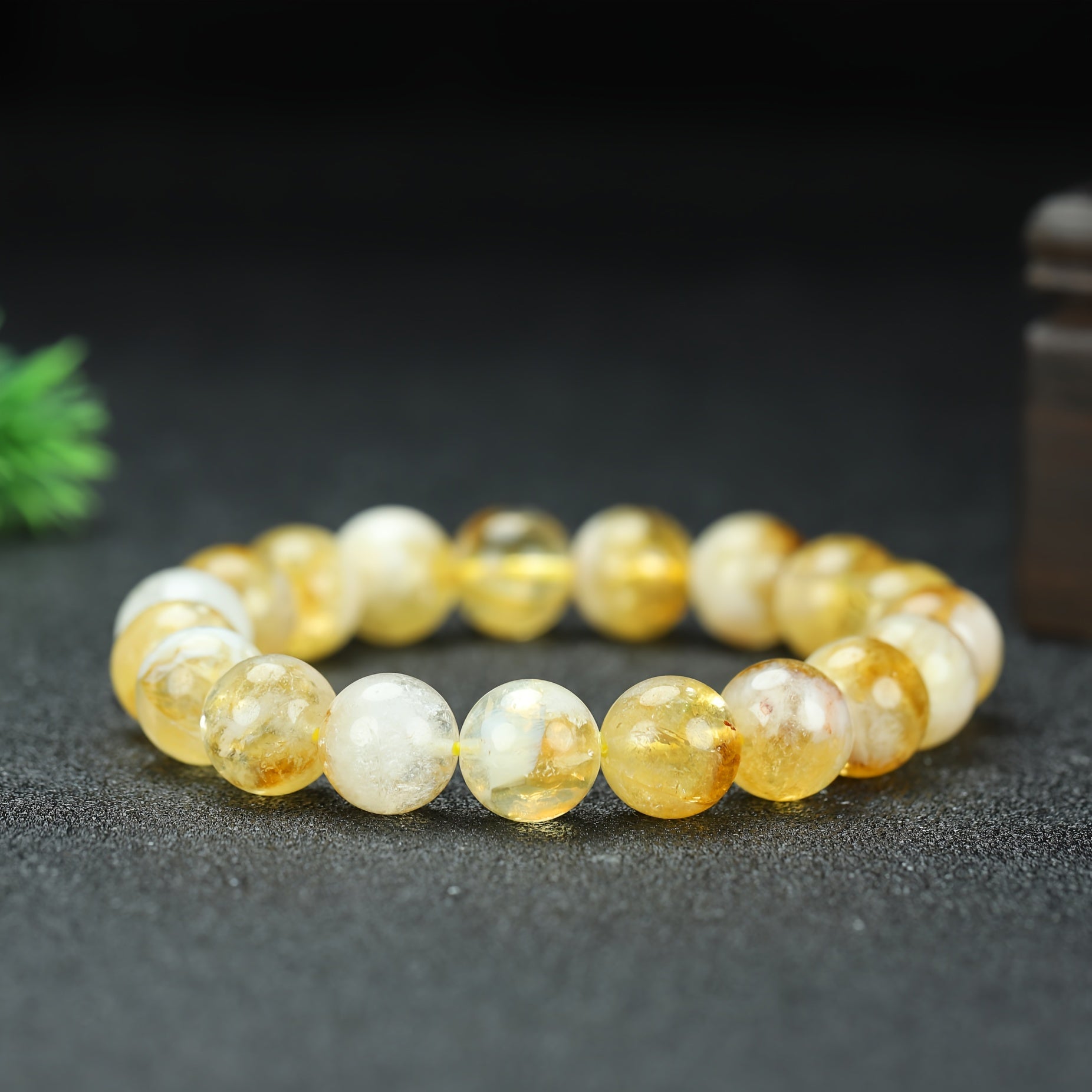 Twelve Zodiac Citrine Crystal Bracelet for Abundance, Cosmic Alignment, and Joyful Energy