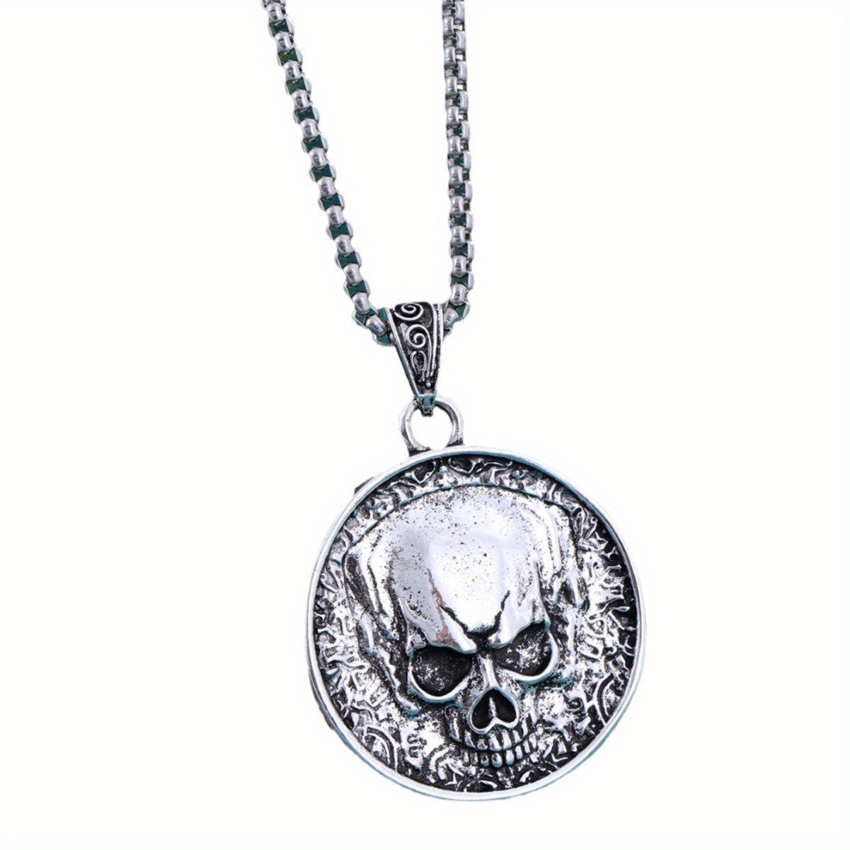 Vintage Punk Skull Necklace for Men | Non-Fading Alloy Choker with Energy Enhancement