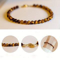 Vintage Tiger Eye Bracelet - Natural Stone Energy for Daily Elegance & Spiritual Balance