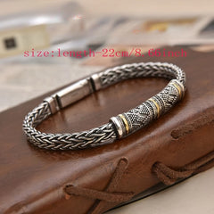Handcrafted Men's Dragon Bone Energy Bracelet – Vintage Protection, Strength & Spiritual Balance