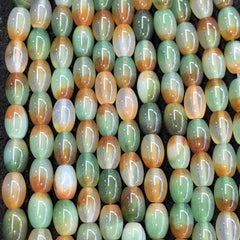 32pcs Peacock Agate Beads - Multicolor Gradient for DIY Energy Jewelry & Craft Projects