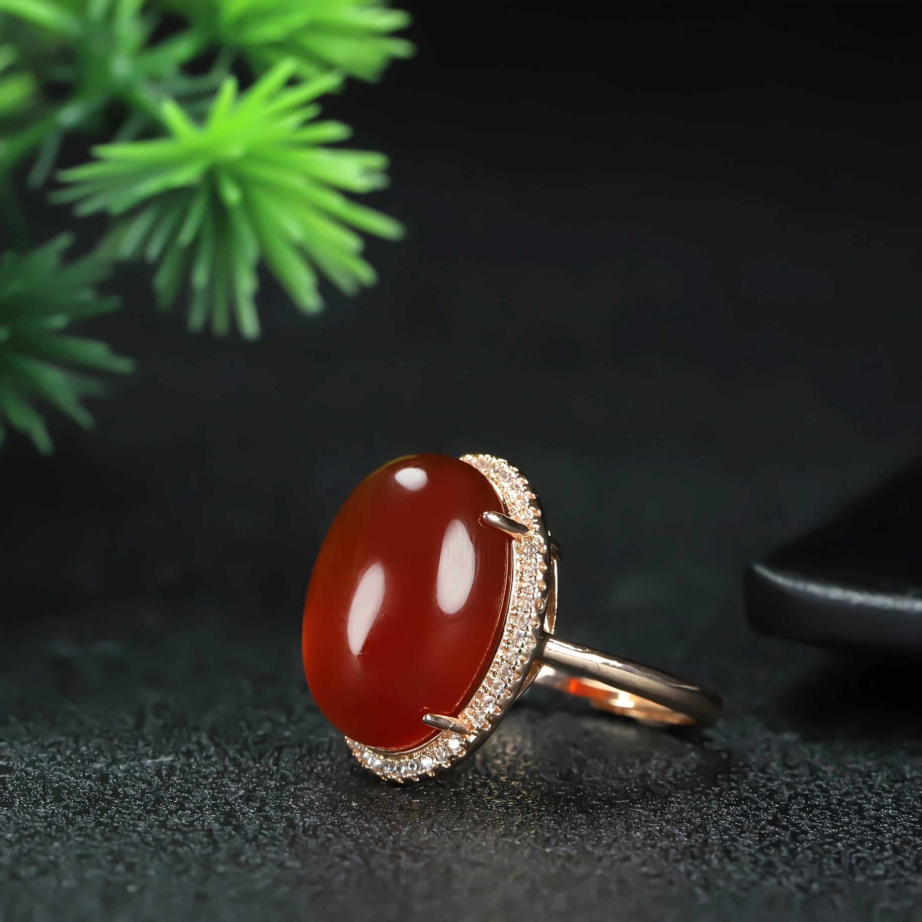 Vintage Red Carnelian Ring - Men's Accessory for Energy Balance & Protection