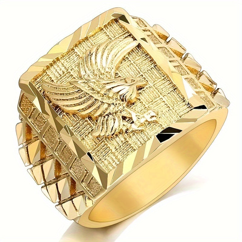 Norse Viking Eagle Men's Ring - Symbolic American Bald Eagle, Bold Personality Statement Jewelry Gift