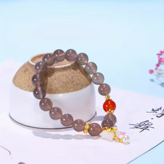 Elegant Agate Crystal Bracelet Vintage Chinese Style Energy Balance