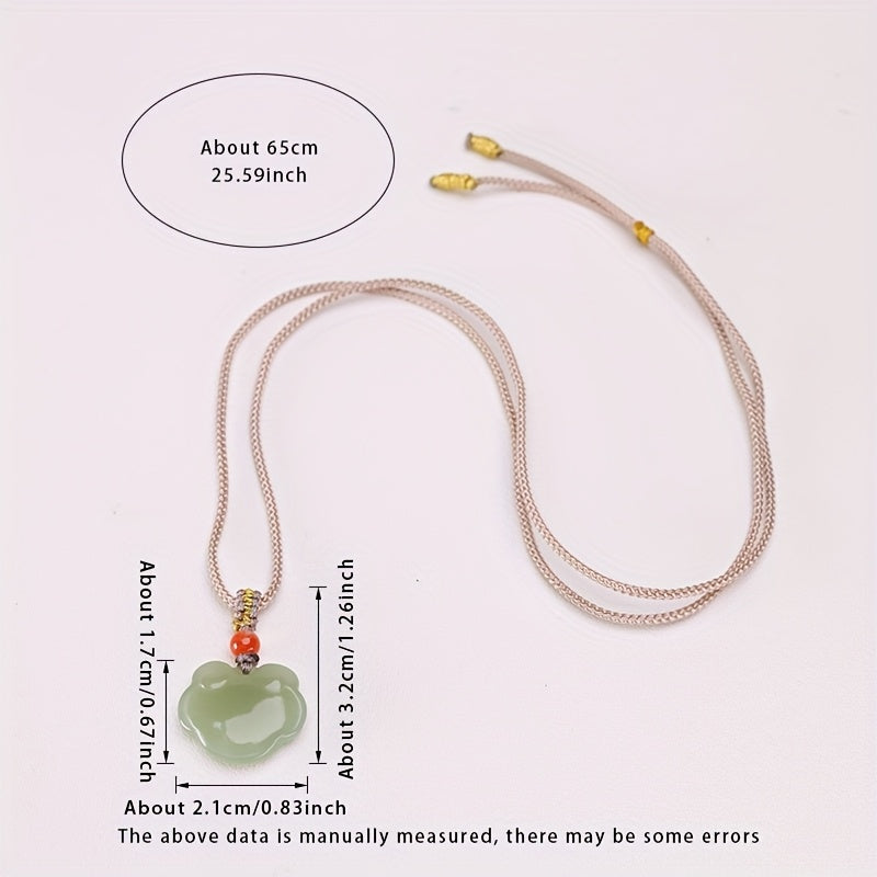 Natural Stone Necklace - Emerald Green Gemstone Jewelry for Harmony & Protection