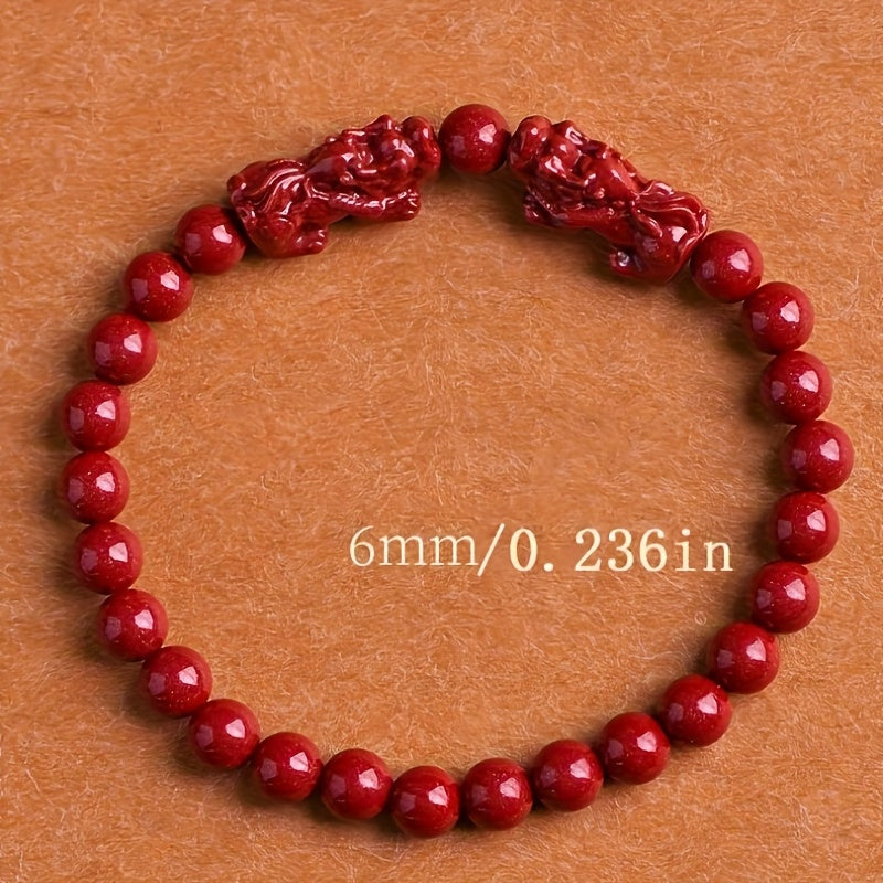 Purple Golden Emperor Cinnabar Pixiu Bracelet - Prosperity & Spiritual Protection