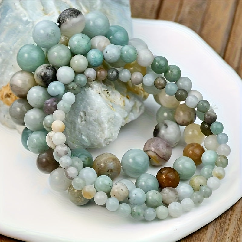 Genuine Amazonite Stretch Bracelets - Energy Healing & Daily Wear for St. Patrick's Day
