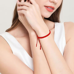 Red Protection Pulsera - Handmade Red String Bracelet for Spiritual Energy & Luck