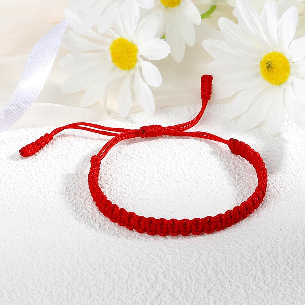 Red Protection Pulsera - Handmade Red String Bracelet for Spiritual Energy & Luck